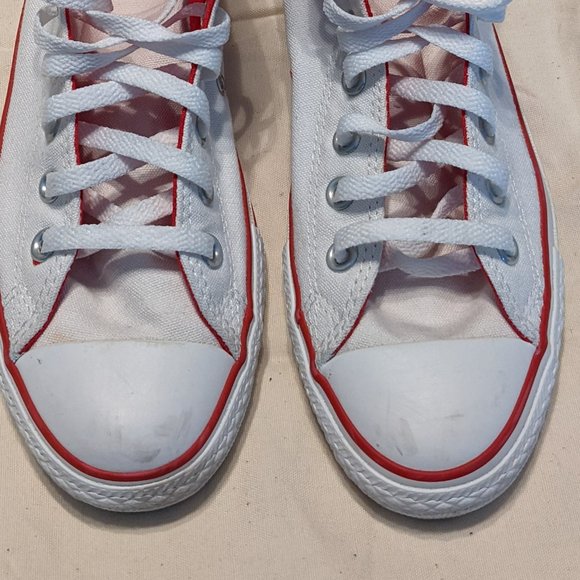 (Converse) Red "Open To Change" Hi-Tops - Picture 7 of 8